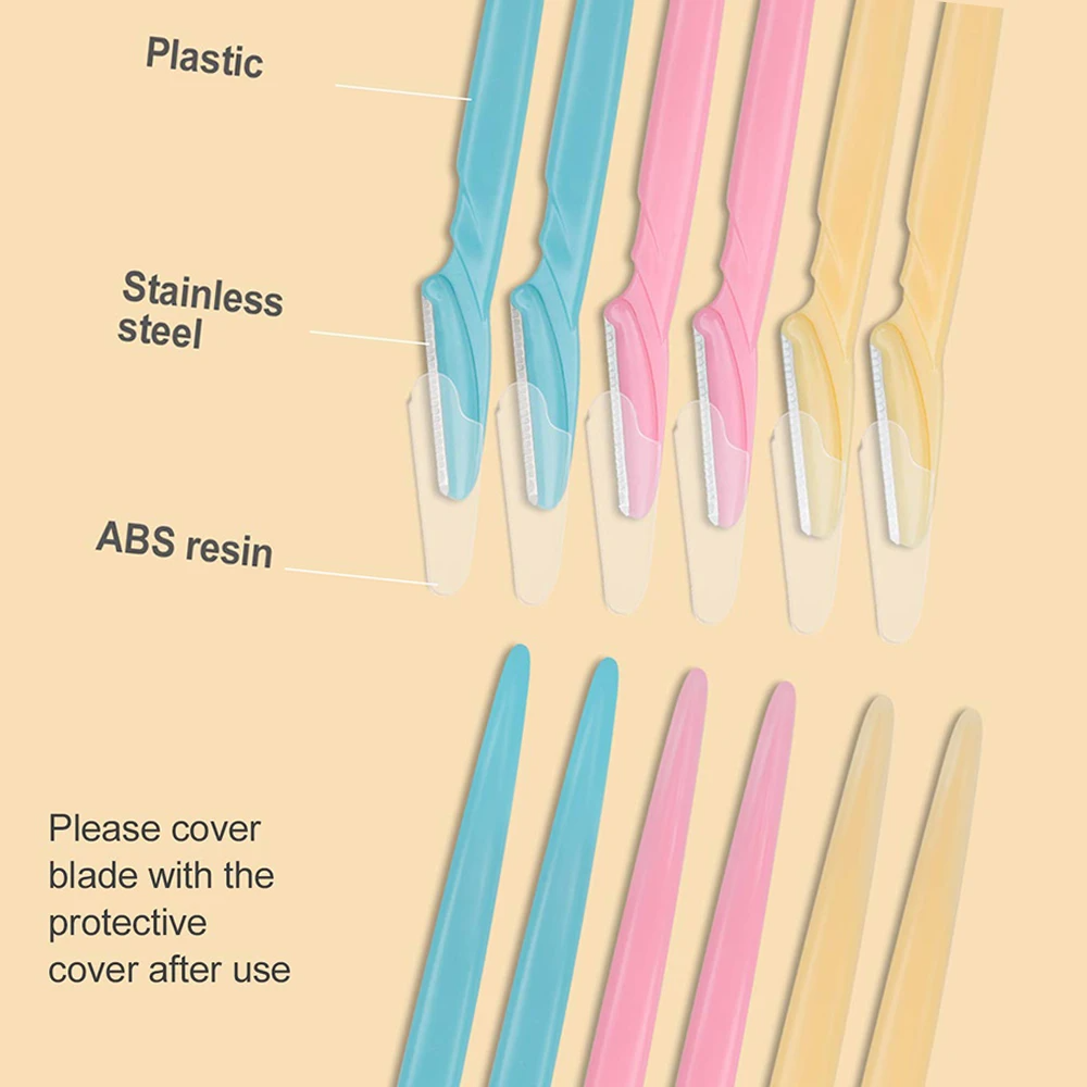 Pack Of 3 Eyebrow Trimmer Safety Razor Face Shaver Blades.