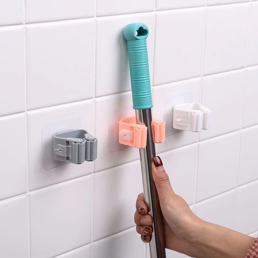 Wall Mounted Mop, Brush & Broom Holder