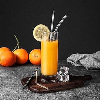5Pc-Set Stainless Steel Reusable Straw