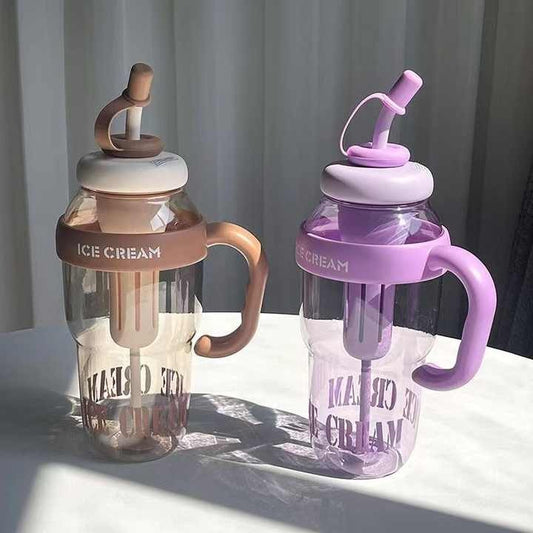 Plastic Water Bottle With Lid And Straw