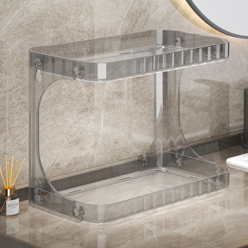 Double Layer Bathroom Storage Rack