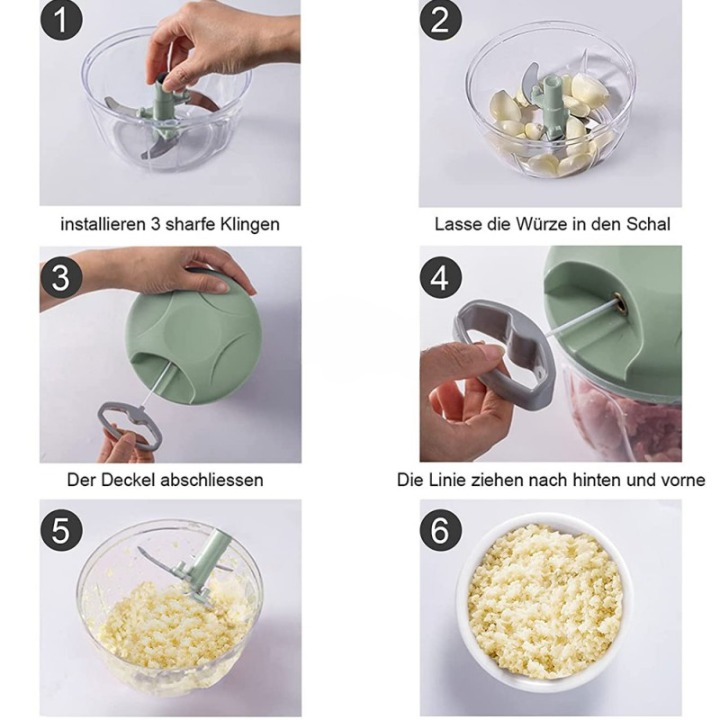 3 Blade Manual Vegetable Speedy Chopper (High Quality)