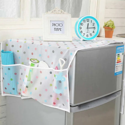 Dust Proof Fridge Cover with 6 Pockets (Imported)