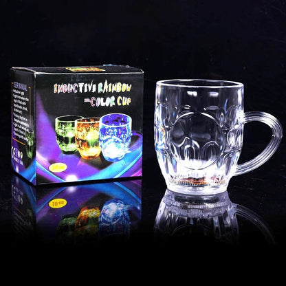 Rainbow Color Magic Cup with LED Light: Brighten Up Your Drink Experience