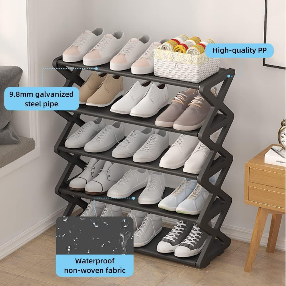 5 Layers Foldable Shoe Organizer Stand