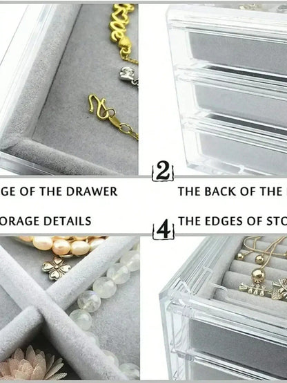 3-Tier Transparent Jewelry Box
