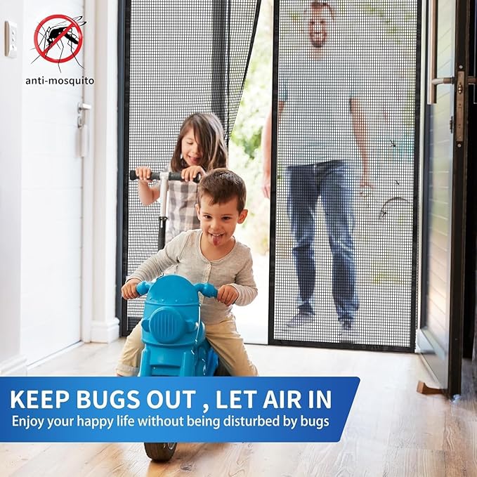 Magnetic Screen Door Net  (78 Inch x42 Inch)