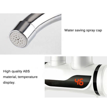 Instant Temperature Display Hot Water Heater Electric Faucet Kitchen Winter Warm (BL SMART)