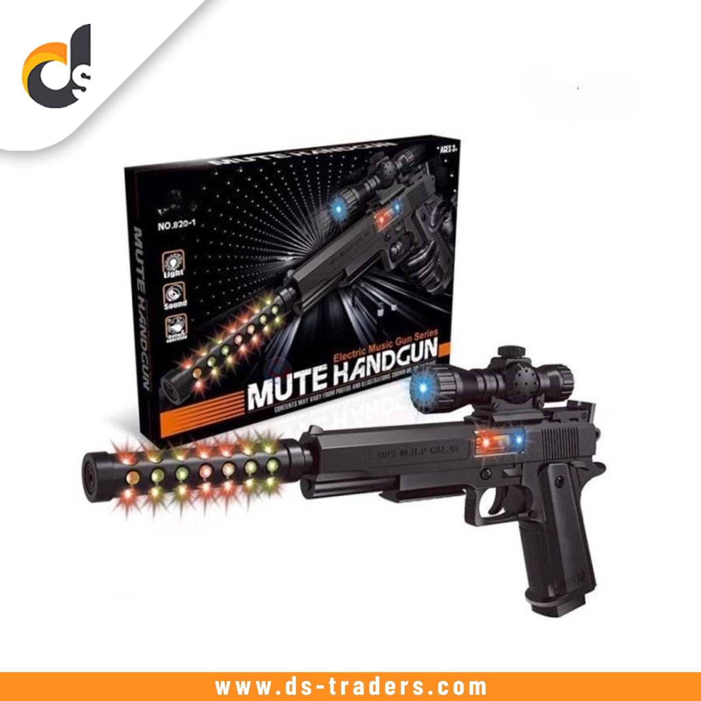 Electric Musical Mute Gun Toy