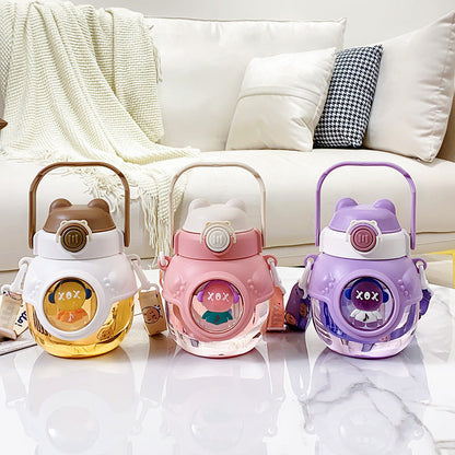 Hug Bear Double Drink Big Belly Water Bottle