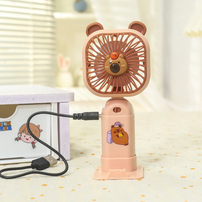 Rechargeable Mini Portable Fan with Mobile Holder