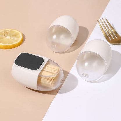 Egg Shape Magnetic Toothpick Storage Container