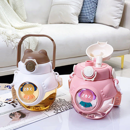 Hug Bear Double Drink Big Belly Water Bottle