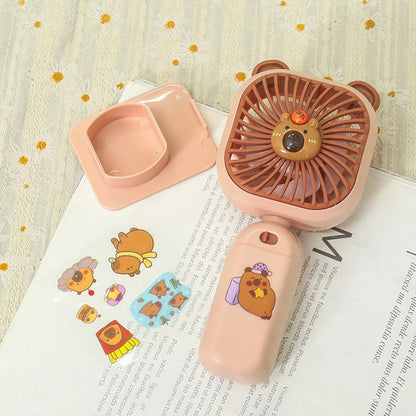 Rechargeable Mini Portable Fan with Mobile Holder