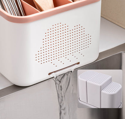 2 Grid Kitchen Drain Cutlery Organizer