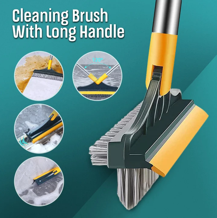 3 In 1 Silicone Cleaning Brush, Dusting & Wiping Mop