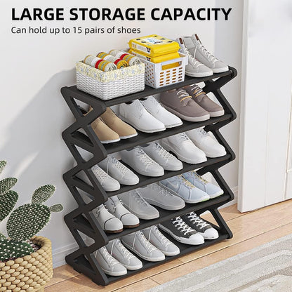 5 Layers Foldable Shoe Organizer Stand