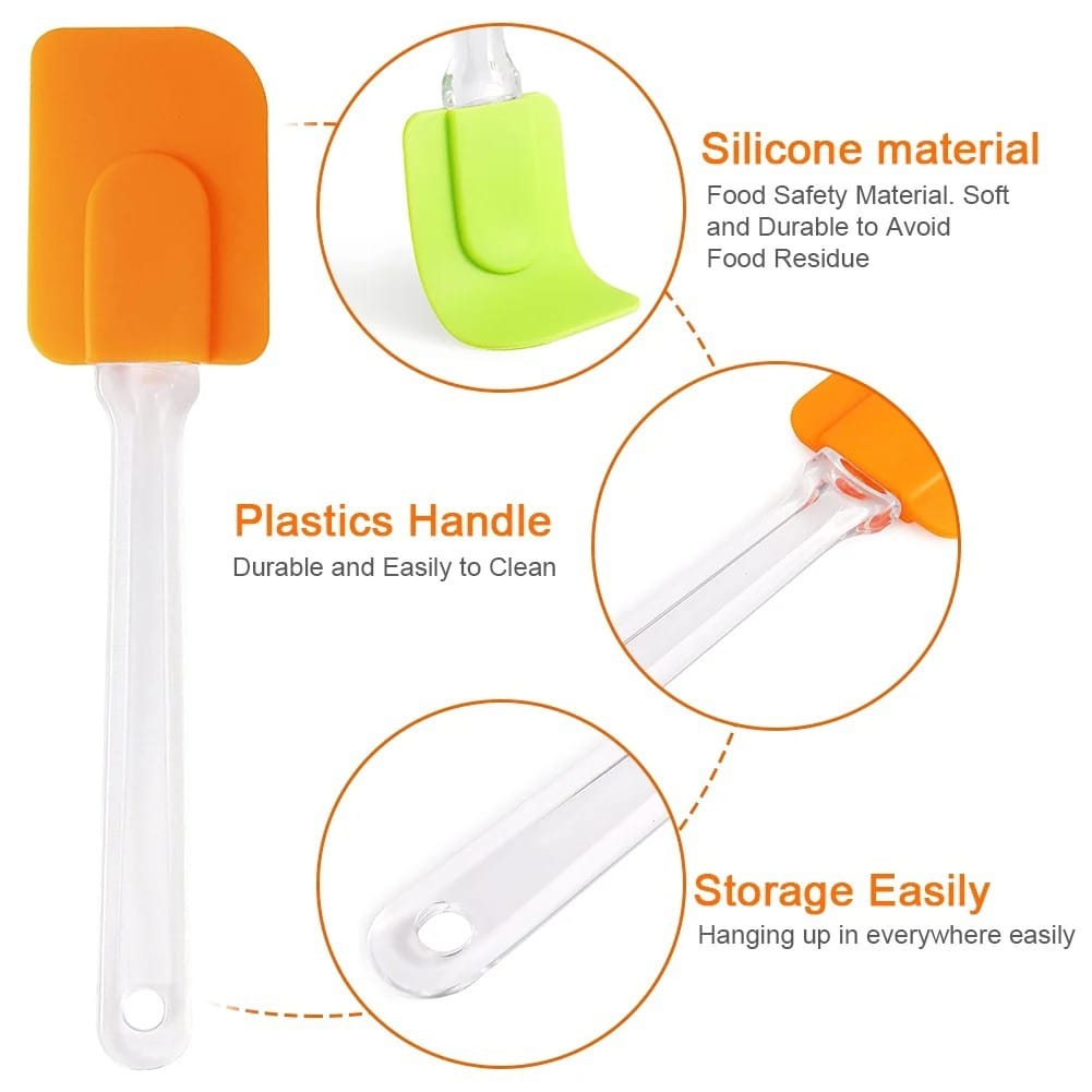 Silicone Spatula & BBQ Brush With  Stainless Steel  Knife  (Deal 5)