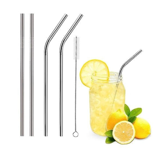 5Pc-Set Stainless Steel Reusable Straw