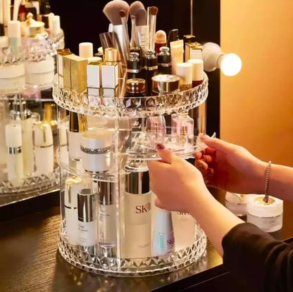 360° Rotating Makeup Organizer