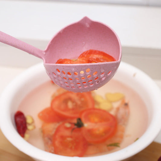 Long Handle 2 In 1 Cooking Colander Slotted Spoon.