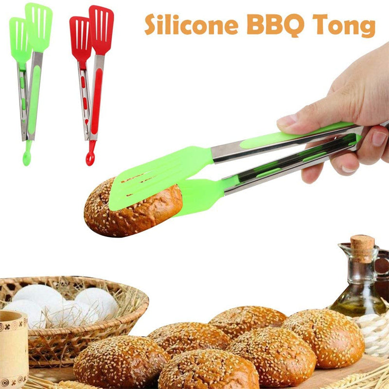 Long Handle No-Stick BBQ Grilling Kitchen Tongs.