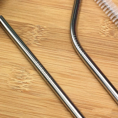 5Pc-Set Stainless Steel Reusable Straw