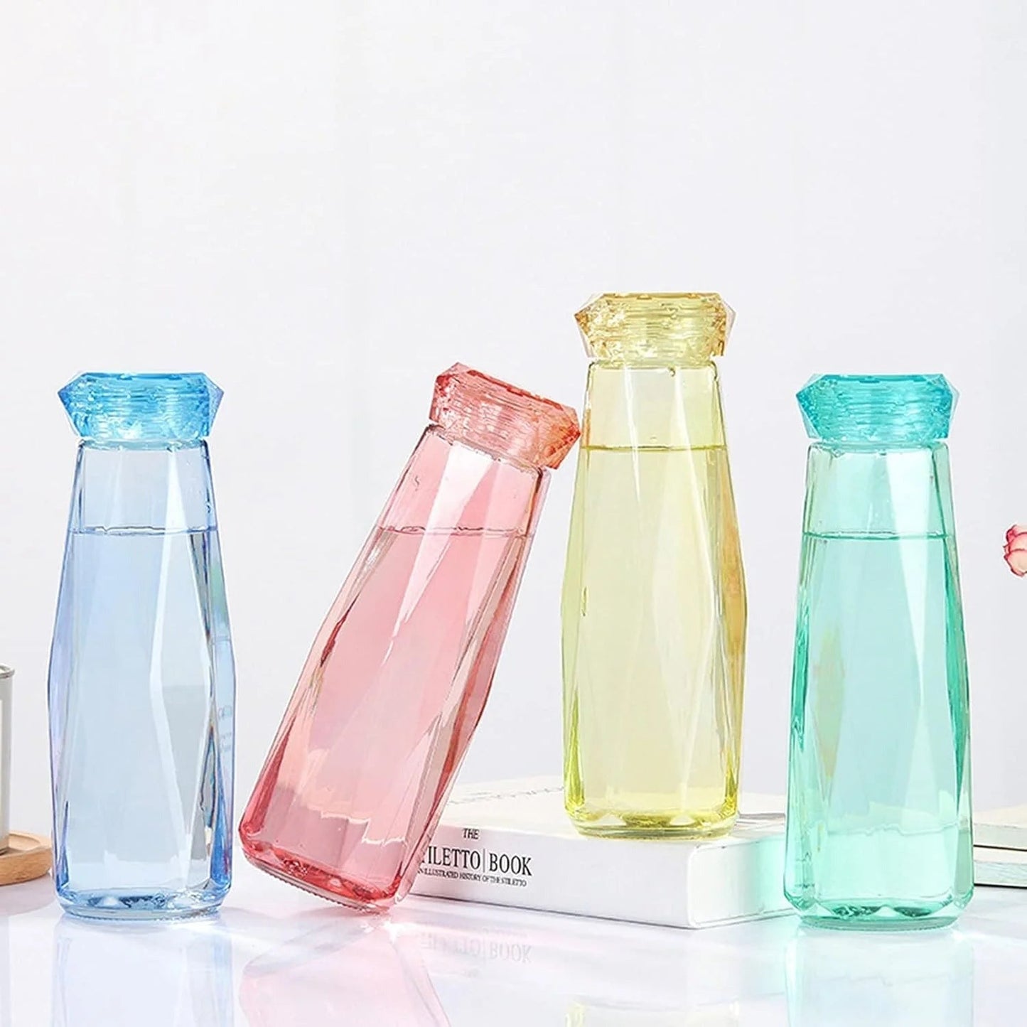 Diamond Glass Water Bottle