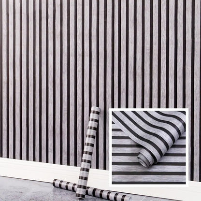 Wood Texture Wall Sheet (Grey+Black) 60x200 CM