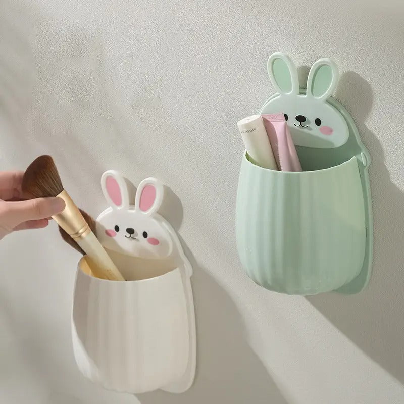 Wall Mounted Cartoon Rabbit Brush Holder