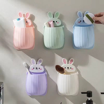 Wall Mounted Cartoon Rabbit Brush Holder