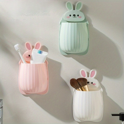 Wall Mounted Cartoon Rabbit Brush Holder