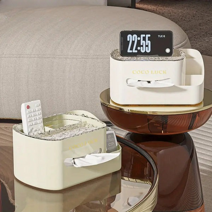 Desk Storage Organizer With Tissue Box