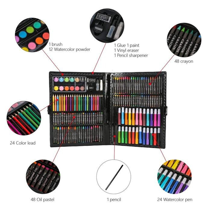 168 Piece Art Set Drawing and Painting Set for Kids