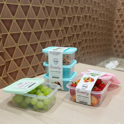 Pack of 3 - Plastic Food Storage Box