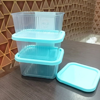 Pack of 3 - Plastic Food Storage Box