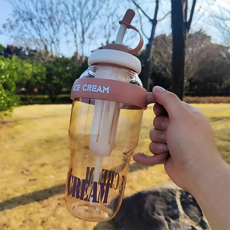 Plastic Water Bottle With Lid And Straw