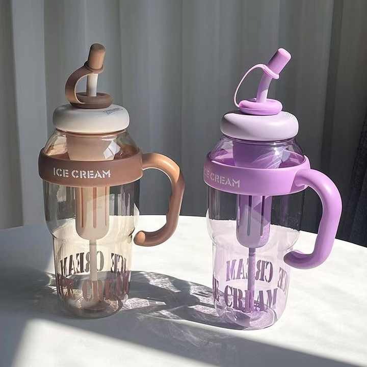 Plastic Water Bottle With Lid And Straw