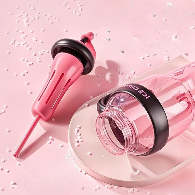 Plastic Water Bottle With Lid And Straw