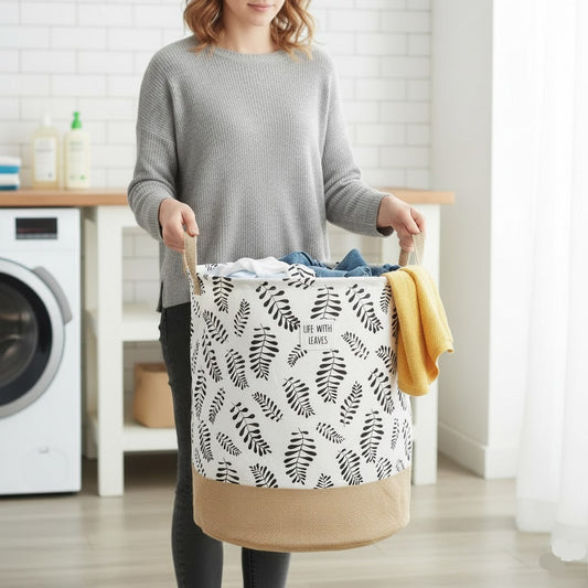 Folding Laundry Basket with Handle