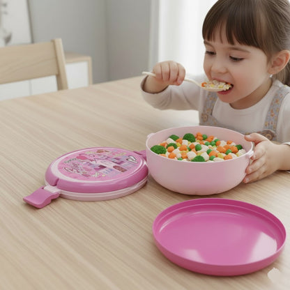 2 Layer Kids Printed Round Lunchbox