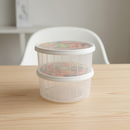 2PCs Round Food Storage Container (Large)