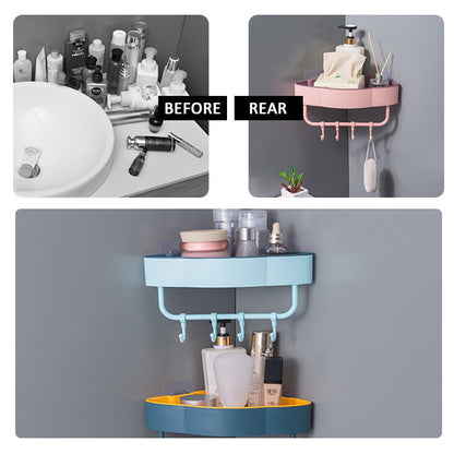 Self Adhesive Punch-Free Bathroom Shelf Storage Rack.