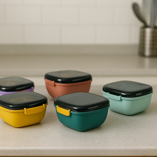 Square Airtight Lunch Box With Spoon 700ml