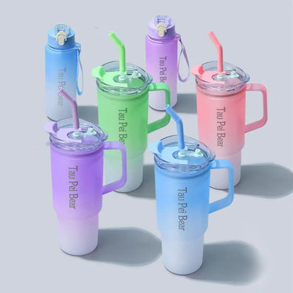 3-Pack Tumbler Bottles with Lids and Straws