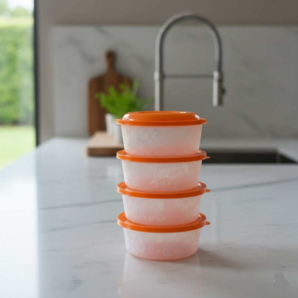 Pack Of 6 - Plastic Round Food Container