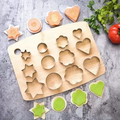Cookie Cutters Shapes Baking Set12PCS Flower, Round, Heart, Star Shape.