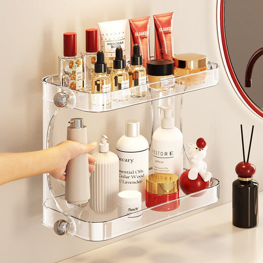 Double Layer Bathroom Storage Rack