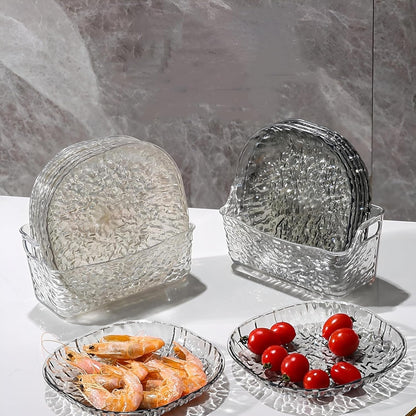 8PCs Acrylic Luxury Style Plate Set