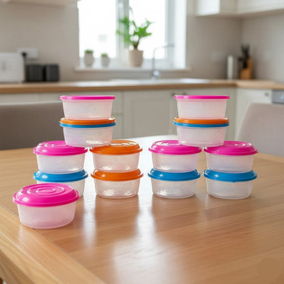Pack Of 12 - Plastic Round Food Container